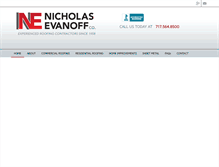 Tablet Screenshot of evanoffroofing.com